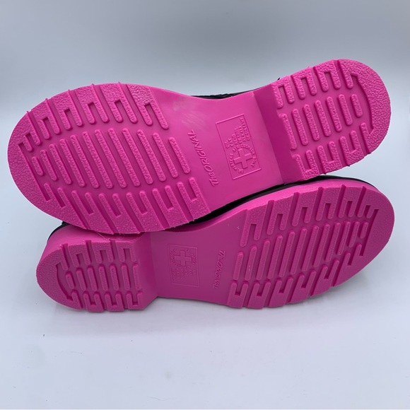 New Dr. Martens Womens 6 Style 1460 Jungle Pink Sole Zipper Front Wanama Boot - Picture 7 of 9